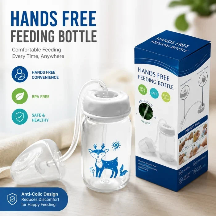 250ml Hands Free Baby Feeding Bottle | Self Feeding Milk Bottle for Babies & Toddlers
