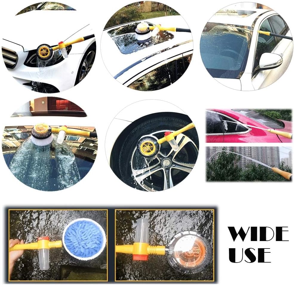 Auto Rotate 360° Car Wash Mop | Soft Microfiber & Soap Dispenser | Extendable Handle Car Cleaning Brush