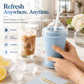 2-in-1 Silicone Ice Ball Maker Cup | Portable Ice Mold with Straw & Leak-Proof Lid