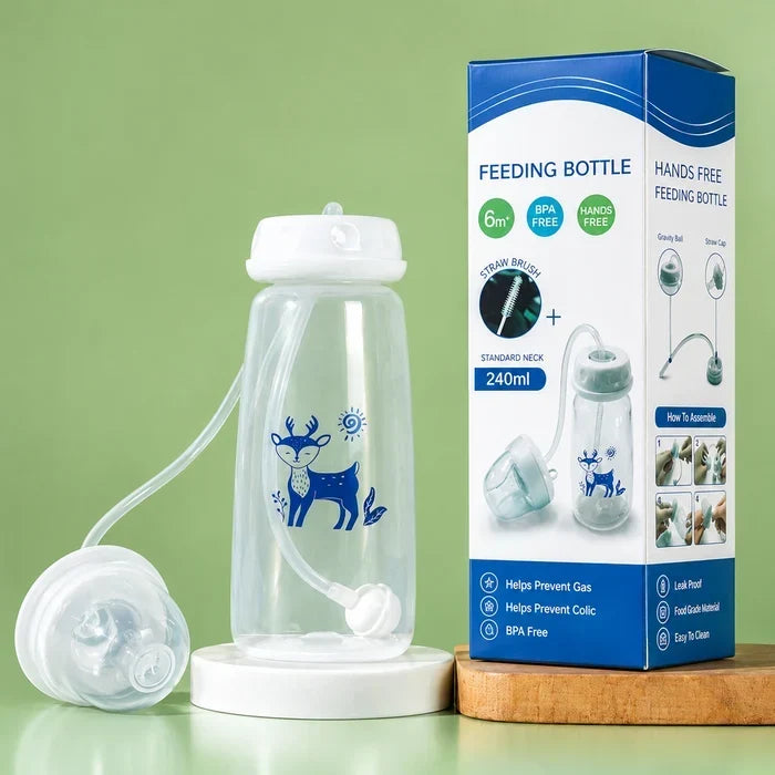 250ml Hands Free Baby Feeding Bottle | Self Feeding Milk Bottle for Babies & Toddlers