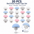 Bed Sheet Holder Clips – Non-Slip Mattress Sheet Fasteners, Reusable Duvet Cover & Quilt Fixing Clips, Fabric Safe Bedding Grippers