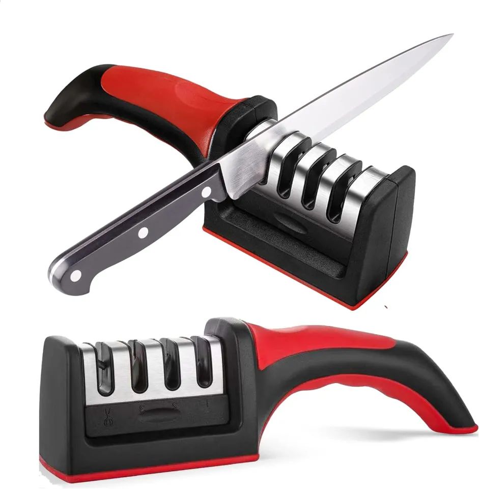 Professional Knife Sharpener – 3 Stage Kitchen Blade Sharpening Tool