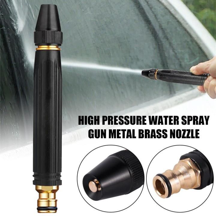 Premium Black Metal Spray Nozzle – Heavy-Duty Adjustable Water Sprayer
